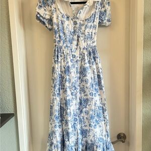 Disney Blue and White Floral Dress